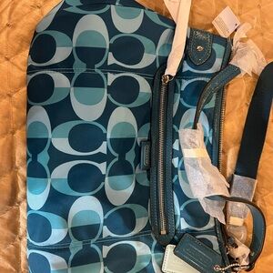 Coach Blue Signature Tote Bag